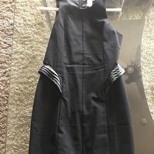 Black dress with cute side detailing Modcloth